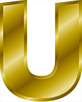 Free Gold Letter U Clipart   Free Clipart Graphics Images And Photos