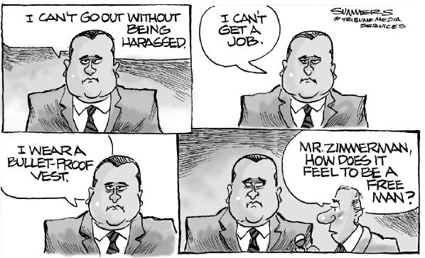 Jury Trials In Civil Cases Cartoon Commentary  Zimmerman Case