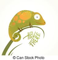 Lizard Childish Animal Fun Cartoon With Sign Hey There Clipart Vector
