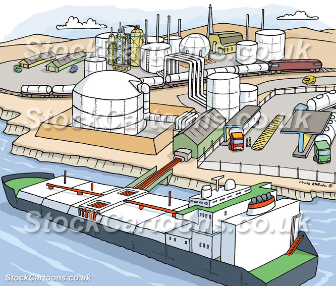 Oil Refinery Tanker Ship Cartoon   Stock Cartoons Pictures