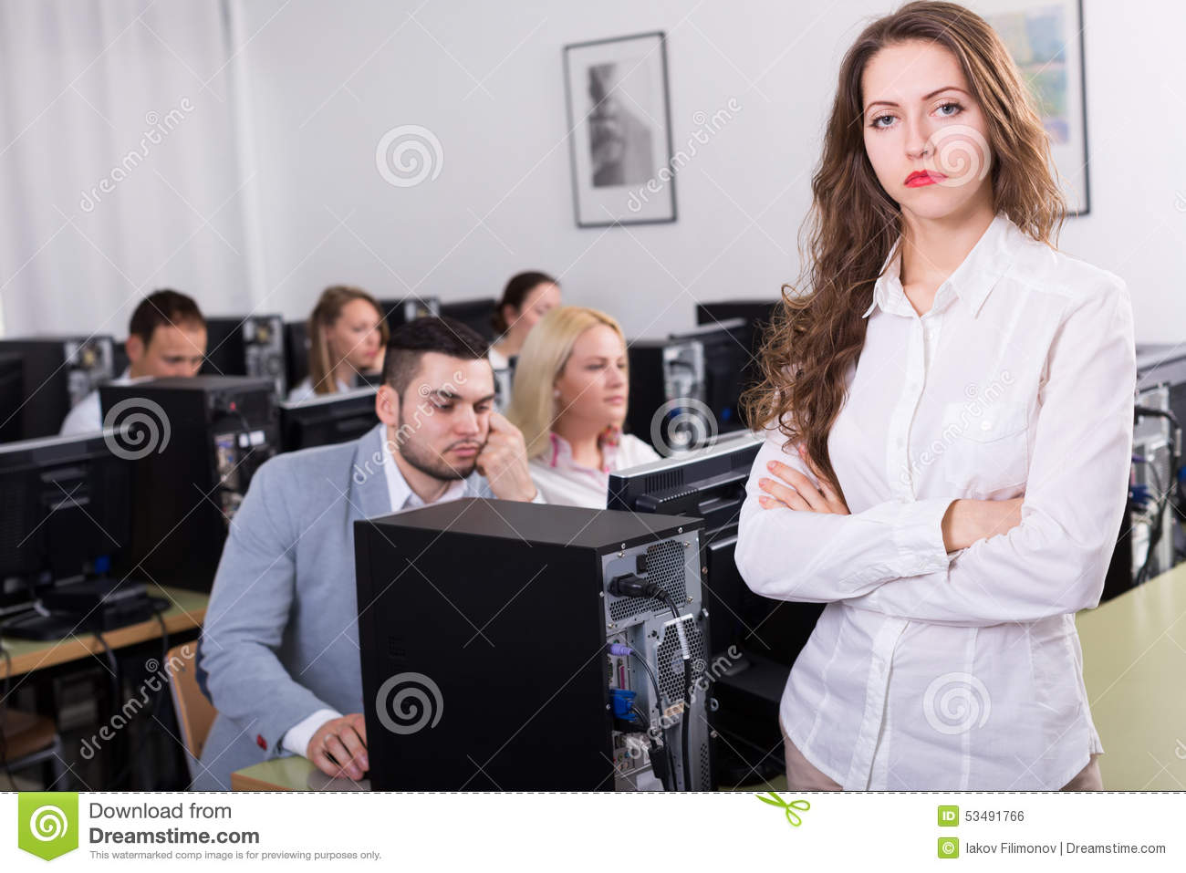 Professional Unhappy Employees Of Sales Department With Serious Faces