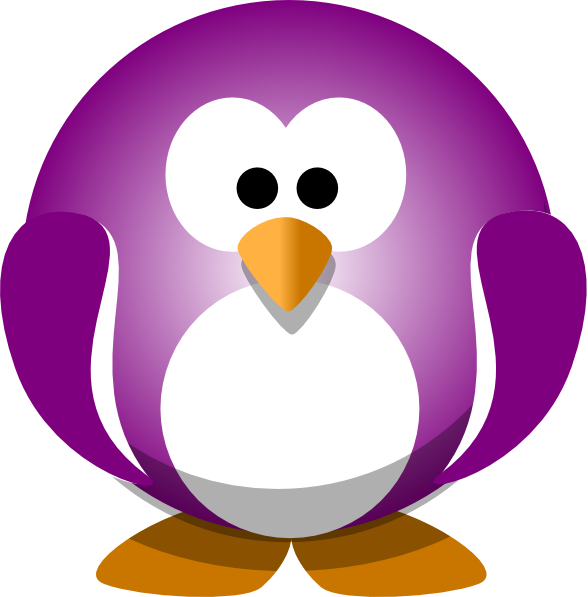 Purple Penguin Clip Art At Clker Com   Vector Clip Art Online Royalty