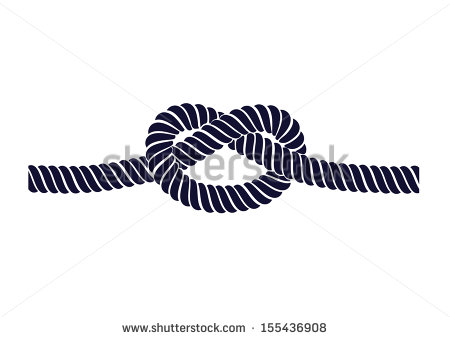 Rope Knot On A White Background   Stock Vector