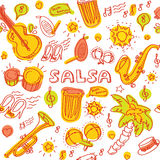 Salsa Cuban Music And Dance Illustration With Royalty Free Stock Image