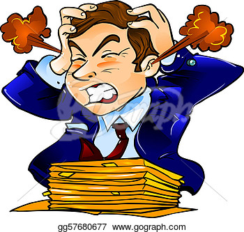 Stock Illustration   Angry Businessman  Clip Art Gg57680677