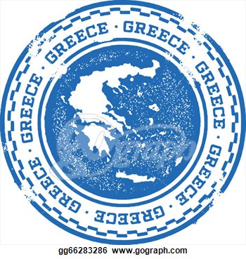 Stock Illustration   Greece Country Stamp  Stock Art Illustrations