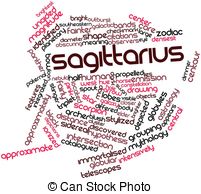 Word Cloud For Sagittarius   Abstract Word Cloud For