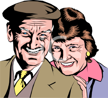 0809 2616 2954 Realistic Elderly Couple Clip Art Clipart Image Jpg