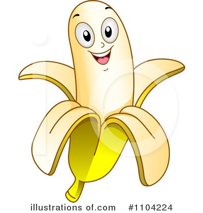 And White Banana Cartoon Clip Art Related With Funny Banana Clip Art
