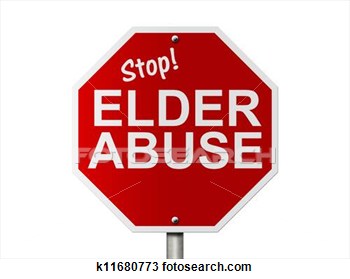 And Words Stop Elder Abuse Isolated On White Stop Elder Abuse Sign