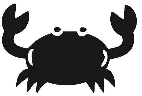 Black Pinching Crab Clip Art Animal Designs Clip Art Crab Crabs