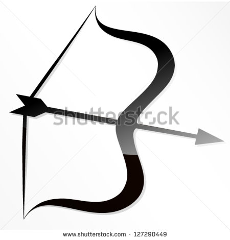 Bow And Arrow Silhouette Bow With Arrow Vector