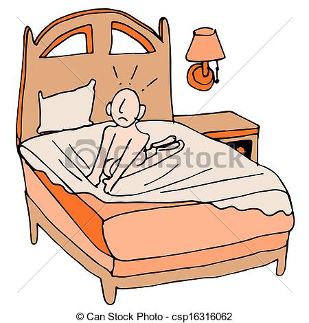 Boy Making Bed Clipart