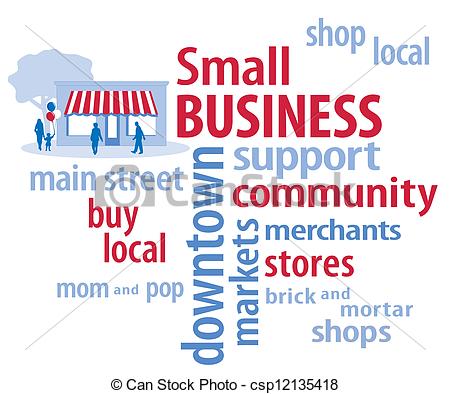 Clip Art Of Small Business Red White And Blue   Small Business