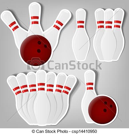 Clipart Vector Of Skittles For Bowling Csp14410950   Search Clip Art    