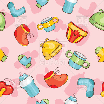 Cute Pink Seamless Baby Clothes Background Download Royalty Free    