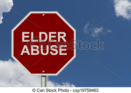 Elder Abuse Sign An American Road Stop Sign With Words Elder Abuse