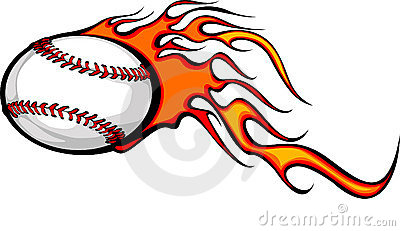Flaming Baseball Ball Stock Image   Image  6966461