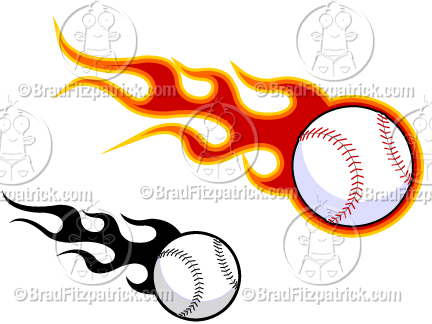 Flaming Baseball Logo   Item 1   Vector Magz   Free Download Vector    