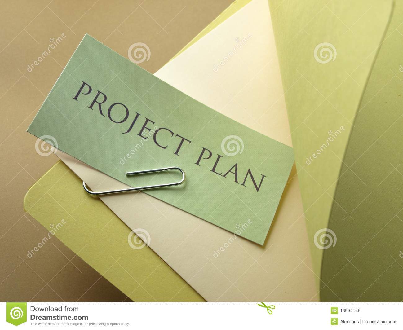 Folder With A Project Plan Royalty Free Stock Photo   Image  16994145