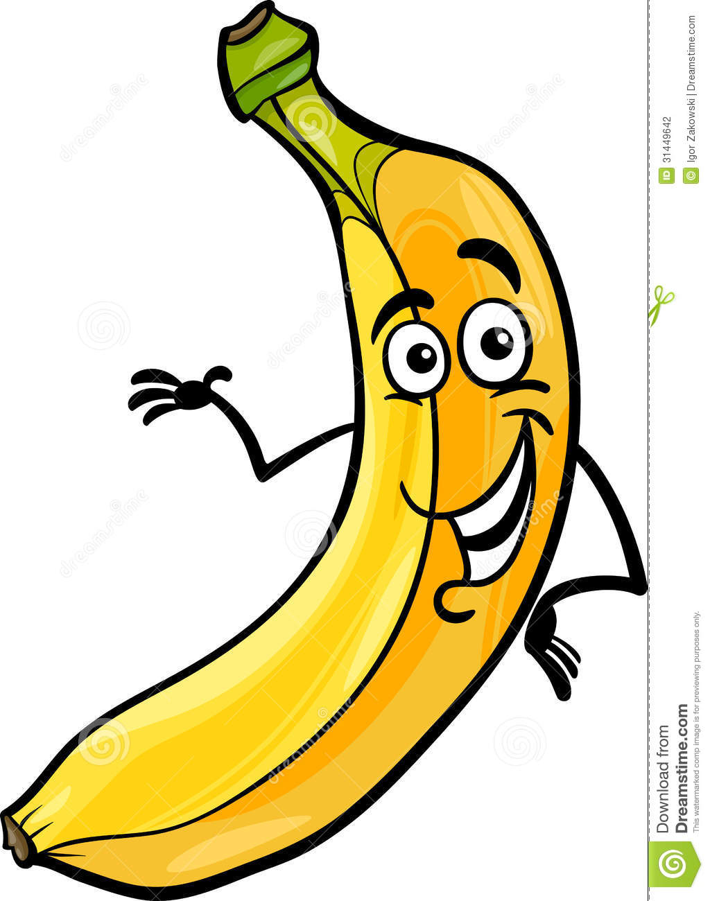 Funny Banana Fruit Cartoon Illustration Stock Photography   Image