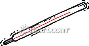 Glass Thermometer   Royalty Free Clipart Picture