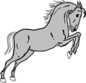 Grey Jumping Horse Clip Art At Clker Com   Vector Clip Art Online    