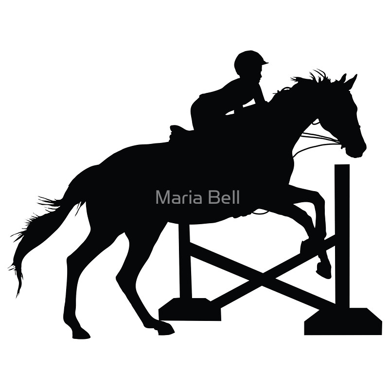 Horse Jumping Silhouette By Maria Bell   Redbubble