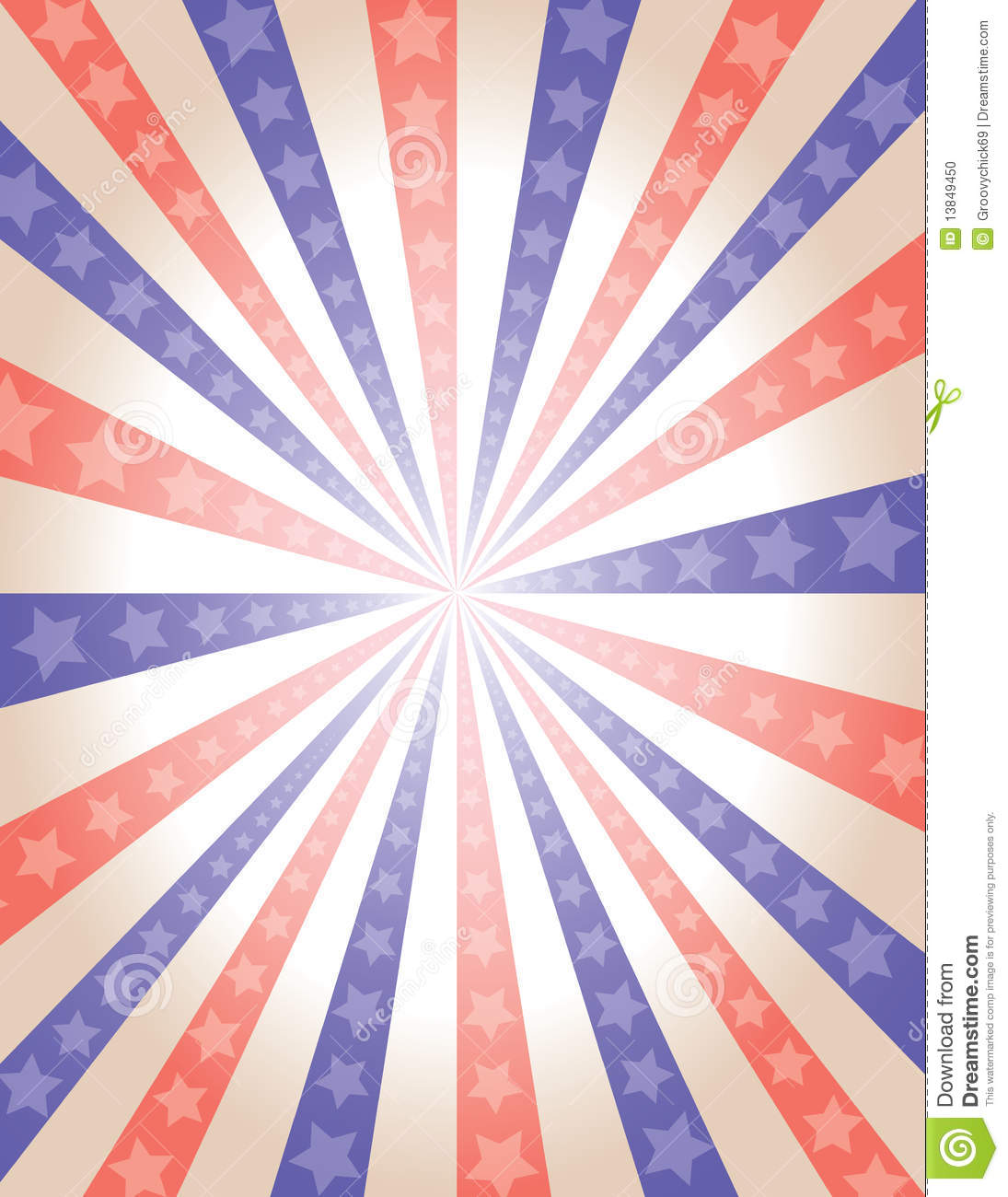 Illustration Of A Stars And Stripes Background Celebrating The 4th
