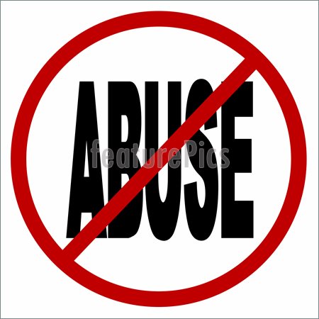 Illustration Of No Abuse    No Abuse Icon