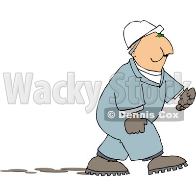 Male Worker Chewing On Tobacco Clipart   Dennis Cox  5141