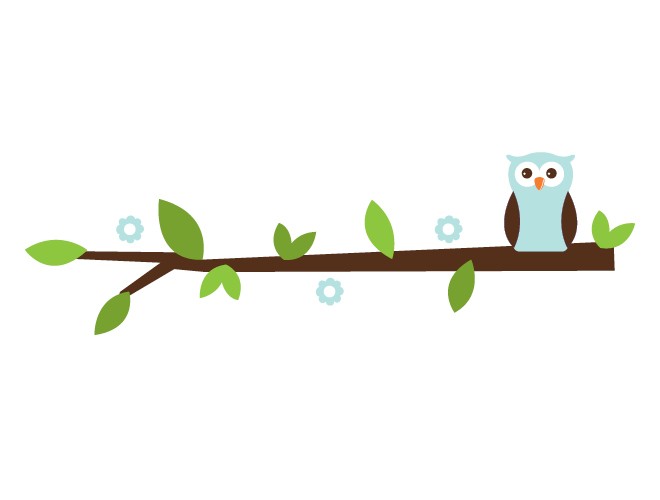 Owl On Branch Clip Art   Clipart Best