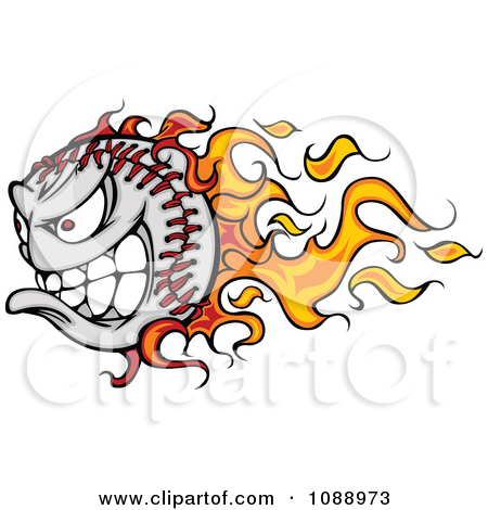 Royalty Free  Rf  Flaming Baseball Clipart   Illustrations  1