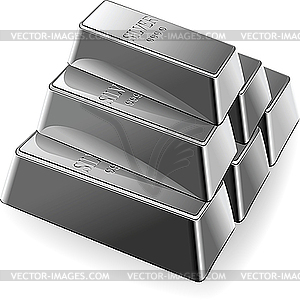 Silver Bars   Vector Clipart