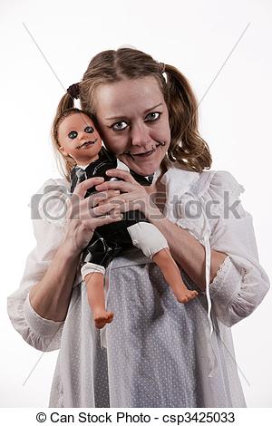 Stock Photos Of Psycho Girl   Psychotic Girl Looking Weird At You With