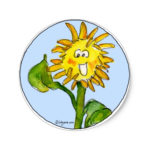 Sunflower Clipart Sticker 4   Zazzle