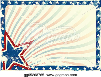 Vector Art   Stars And Stripes Grunge Background  Eps Clipart