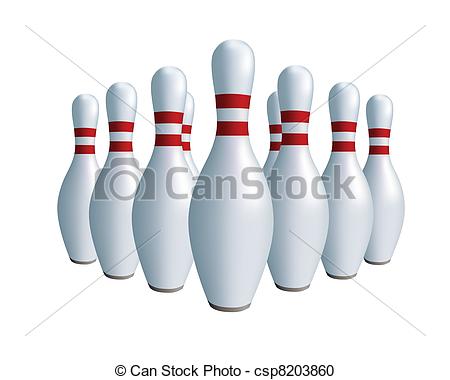 Vector Clipart Of Skittles On A White Background   Sports Game Bowling    