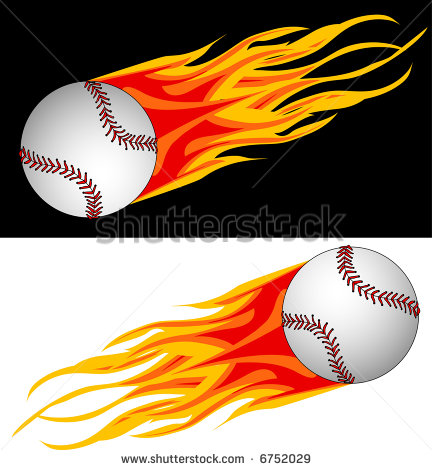 Vector Illustration Of Baseball In Flame   6752029   Shutterstock