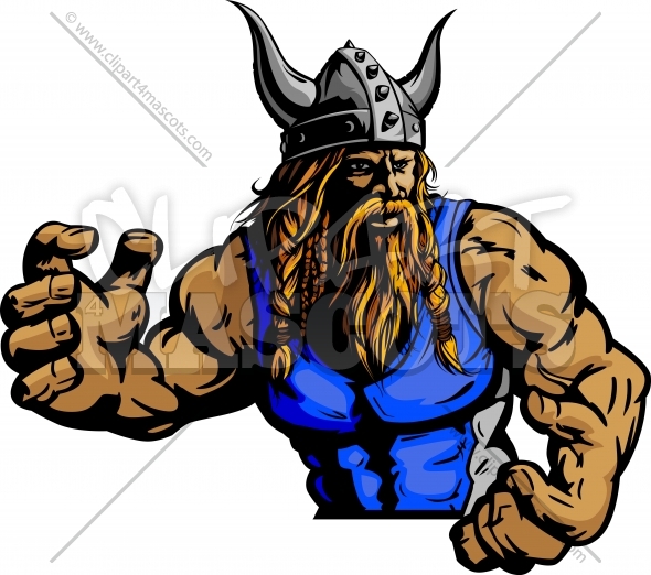 Viking Mascot Vector Graphic   School Wrestling Clipart  1519