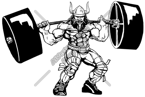 Viking Weight Lifting Mascot Clipart And Vectorart  Sports Mascots