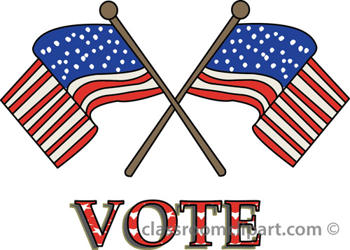 Voting   Vote Flags 24a   Classroom Clipart