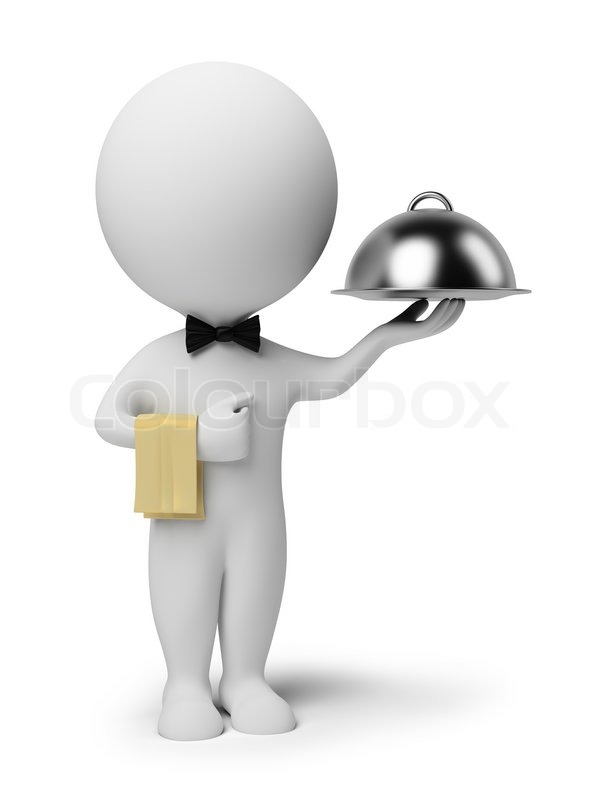 2651799 3d Small People Waiter With Food Platter Jpg