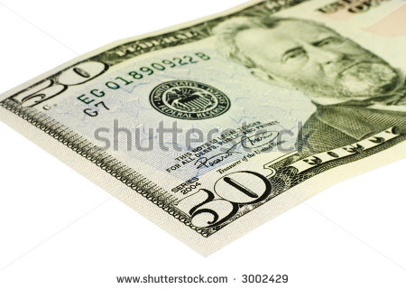 50 Bill Clip Art Close Up Of 50 Dollar Bill
