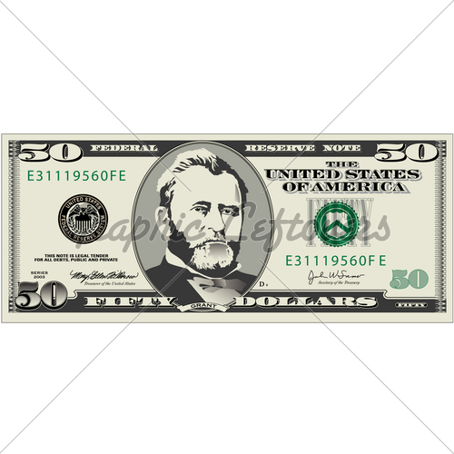 50 Dollar Bill   Gl Stock Images