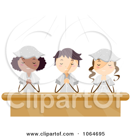 Clipart Teens Kneeling In Prayer   Royalty Free Vector Illustration By