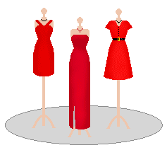Dress Clip Art   Long And Short Red Dresses   Clothing Clip Art   Clip    