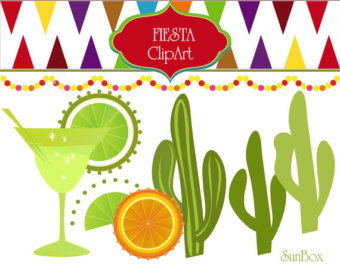 Fiesta Clipart Lime Green Cactus Margarita Orange 8 Clipart Images For    
