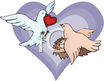 Heart To His Mate At The Nest Clipart Picture   Valentine Clipart Com