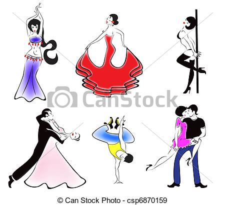 Illustration Of The Six Major Dance Styles  Ballroom Dance Hip Hop